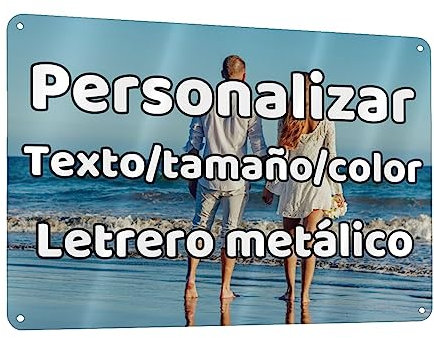 GZYZXP Placa de Calle Personalizada, agregue Sus imágenes de diseño Carteles de Texto, para el hogar, Bar, Aula, cafetería, Hombre, Cueva, Cartel al Aire Libre, decoración, Regalos