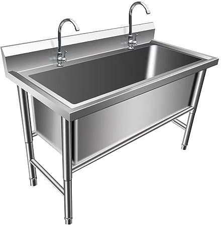 Atduglanix Fregadero Comercial Independiente de Acero Inoxidable for Garaje Fregadero de Cocina Fregaderos de Servicio Pesado Lavadero Lavadero Garaje Restaurante, Taller, Exterior e Interior (Size :