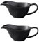 BURLOE Sauciere Aus Keramik, Mit Ergonomischem Griff Saucenschale Mit Tropffreiem Lippenauslauf Milchkännchen Soßenbehälter Soße Wärmende Salatdressings,Schwarz
