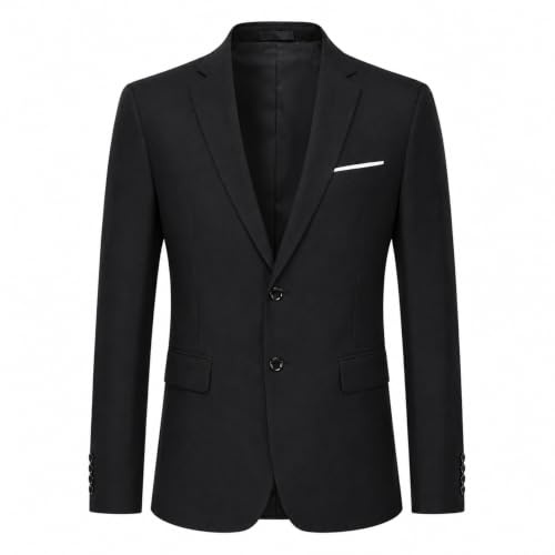 Allthemen Blazer da Uomo in Tinta Unita con 2 Bottoni Giacca da Abito da Lavoro Formale Blazer Bussiness da Cena per Matrimonio
