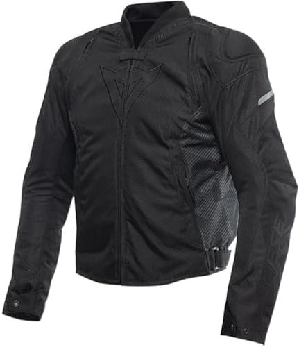 Dainese - Avro 5 Tex Jacket, Giacca Moto in Tessuto, con Protezioni su Spalle, Man, Nero/Nero/Nero, 58