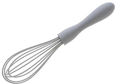 Wiltshire Silicone Whisk, Egg Whisk, Baking & Whipping Balloon Whisk, Manual Hand Whisk for Beating Blending & Stirring, Heat-Resistant Utensil, Non-Stick, Non-Scratch, Pebble Grey, 21x5x5cm