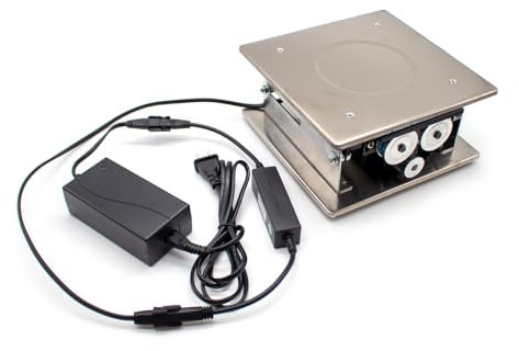 Toplionace Elektrische Edelstahl Hebeplattform Kleiner Labor Hebeständer Ferngesteuert Verstellbarer Heber Bewegliche Last 10kg (150x150MM)