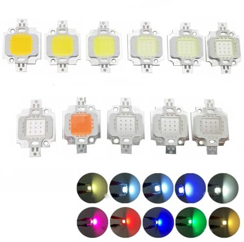 Vrabocry 2 Stück 10W High Power LED Chip UV 395nm-400nm 900mA DC 9V-11V 10 Watt SMD COB Licht Emitter Komponenten Diode 10 W Birne Lampe Perlen DIY Beleuchtung