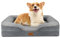 Nobleza Orthopädisches Hundebett Mittelgroße Hunde,89x63x17cm, Memory Foam Hundekorb Grosse Hunde, Waschbar Hundesofa Wasserdicht rutschfest, Kleine Hundematratze, Grau