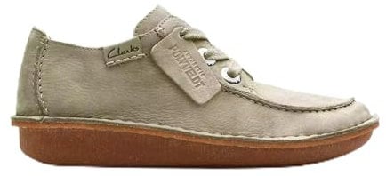 Clarks Women's Funny Dream Oxford, Light Green Lea, 8 UK