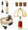 Lampenfassung für Flaschen, E27 Flaschenfassung Bronze mit Stecker und Schalter, Flaschenadapter Lampe mit Kabel Hanfseil 240cm,Keramik Fassung Flaschenlampe Aufsatz für Tischlampe,3 Arten von Korken