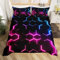 Loussiesd Hexagonal Bettwäsche Set 135x200cm Waben Bettwäsche Geometrische Bettbezug Set Ultra Weich Modern Geometrie Lila Blau Honeycomb Bettwäsche Kinder Jungen Jugendliche Dekorative