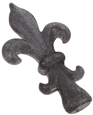 Homoyoyo Iron Fence Finial Toppers Set for Garden Security Decorative Metal Fence Heads Rusty Cast Iron for Outdoor Use