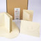 PresentFill® - blanko Falt-Karten inkl. Briefumschläge mit Herz Verschluß - 50er Set - Chamois Creme Beige - Klappkarten zum selbst gestalten, beschriften oder bedrucken - DIN A6 / C6