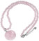 mookaitedecor Pink Rose Quartz Crystal Necklace for Women Rose Flower Necklace Flower Stone Pendant Necklace, Short Healing Crystal Beaded Necklace Pink Bead Necklace Jewellery Gift for Her Mum
