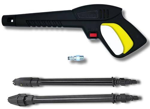 Pistola per Idropulitrice Lavor S'09 con Lancia a Getto Variabile e Lancia Rotante, Adattatore 1/4 Incluso, Compatibile con Idropulitrici Lavor, Attacco Rapido