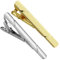 2 pinces à cravate en métal doré et 1 pince à cravate argentée pour homme, pince à cravate pour affaires, mariage, fête, loisirs ou occasions formelles, S, Métal, 1