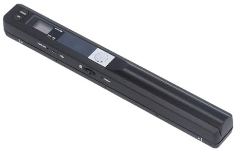Scanner Portable pour Documents A4, Photos et Reçus – de Scanner Mobile Couleur HD 900 DPI pour la Maison, Les Voyages et Le Bureau (Black)