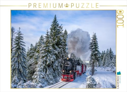 Puzzle · Die Brockenbahn am Goetheweg | Auf ihrem Weg zum Brocken, zum höchstgelegenen Bahnhof Deutschlands… · 1000 Teile · Lege-Größe 64 × 48 cm · CALVENDO Puzzle
