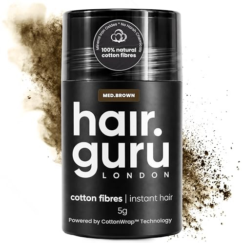 Hair Guru London Hair Thickening Fibres, Medium Brown, 5g Trial Size