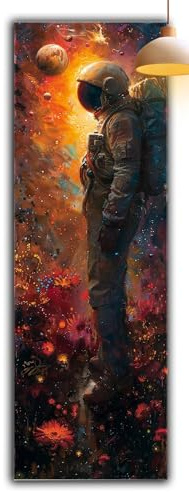 Diamond Painting Universum, Astronaut Diamond Painting Erwachsene Bastelset, DIY Vollbohrer Diamant Malerei Basteln Erwachsene Anfänger Kreativ Set für Wanddeko Wohnzimmer 90x30cm Geschenke G2-1069