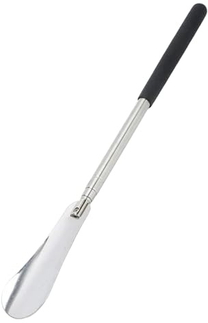Kaelix Extendable Stainless Steel Shoe Horn with Adjustable Handle for Boots, Sneakers & Dress Shoes - Ideal for Mobility Support