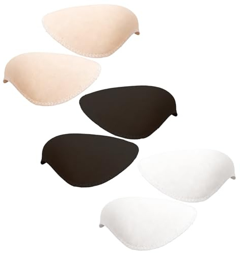 CeoxThao 3 Paar Schulterpolster für Damen, Schulterpolster für Damenbekleidung, Modische Schulterpolster, Schulterpolsterpush, Compatible für Blazer, Mäntel und Oberteile in Schwarz