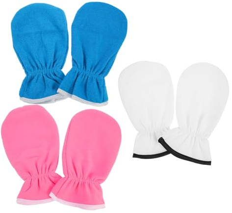3 Paar Paraffinwachs Badehandschuhe für Handpflege und Nachtanwendung | Polyester und Lint, Elastische Öffnung für Lotion und Heißes Wachs, für Frauen im Spa