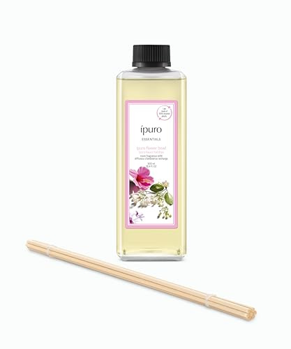 ipuro Essentials Nachfüller FLOWER BOWL Raumduft 500 ml - Refill Raumerfrischer mit Blumenduft, Mandarine, Bergamotte, Jasmin, Veilchen & Zedernholz Duft Aroma - Lufterfrischer Nachfüllflasche