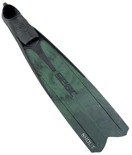 Seac Shout Camo, Lange Fußteilflossen für die Unterwasserjagd und zum Freitauchen
