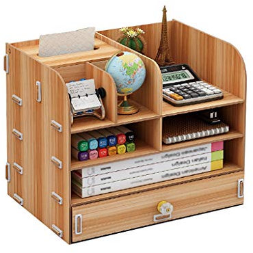 Aktenschränke Aktenhalter, Desktop-Erweiterung Aktenkoffer (Holz) 32 * 22.5 * 26CM (Color : B)