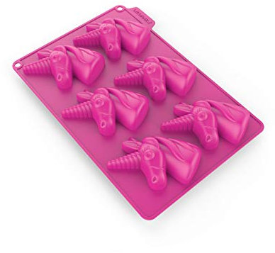 CECOA - Molde para tartas con unicornio X6 en 3D de 27 cm, 100% silicona, antiadherente, sin BPA, cocción perfecta, fácil de desmoldar.