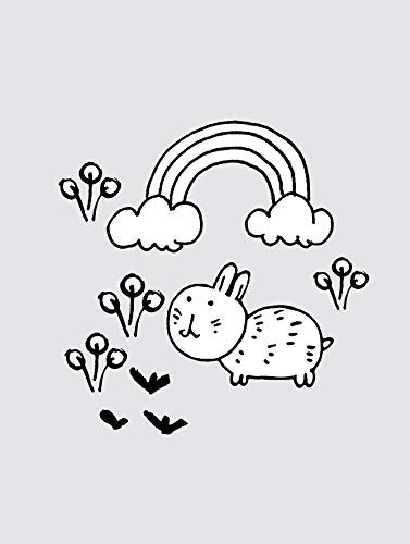 Komar Wandbild | Scribble Bunny | Poster, Bild, Wohnzimmer, Schlafzimmer, Dekoration, Kunstdruck | ohne Rahmen | P104F-30x40 | Größe: 30 x 40 cm (Breite x Höhe)