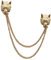 Metall Tier Pins Broschen Wolf-Kopf-brosche Hemd-Kragen-chip-troddel-Ketten-Blumen-Anzug-Revers-zubehör Goldene