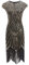 shoperama 20er Jahre Charleston Kleid Pailletten Fransen Flapper Gatsby 20's Fransenkleid Damen-Kostüm, Größe:XXL, Farbe:Schwarz/Gold
