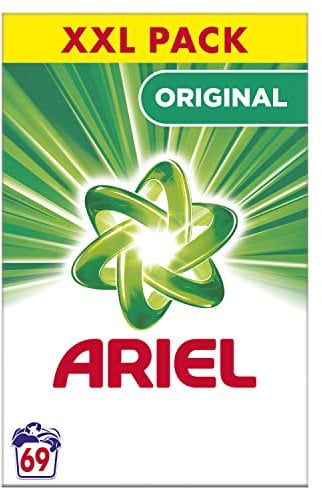 Ariel Lessive Poudre, 69 Lavages, Original, Elimination Exceptionnelle des Taches dès le Premier Lavage