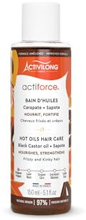 Bain d'Huiles Cheveux Frisés et Crépus Activilong Actiforce Carapate et Sapote 150 ml