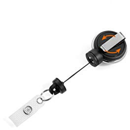 Durable 834901 Jojo mit 360° drehbarem Clip, für schwere Kartenhalter oder Schlüssel bis 300g, 1 Stück, schwarz