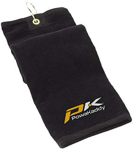 PowaKaddy Unisex Tri-fold Brass Hook Compact Bag Golf Towel