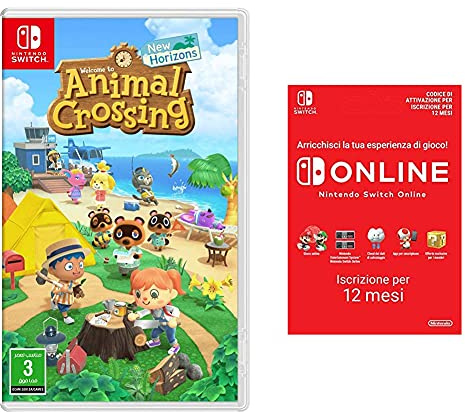 Animal Crossing: New Horizons (Nintendo Switch ) + 365 Giorni Switch Online Membri Individual (Codice download)