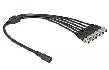 Delock DC Verteilerkabel 5,5 x 2,1 mm 1 x Buchse zu 6 x Stecker verschraubbar