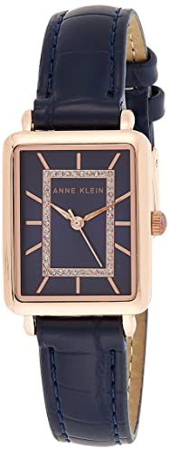 Anne Klein Women's Glitter Accented Croco-Grain Strap Watch, AK/3820