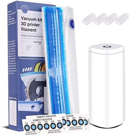 Annalocker 25 bolsas subvacías, reutilizables, bomba eléctrica, bolsas de conservación, bolsa de almacenamiento para hilo de pesca con clip de sellado deshidratante, papel de detección de humedad