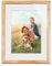 KHG Bilderrahmen lackiert mit stabilem Glas und Passepartout, MDF Ideal für Portraits, Urkunden, Poster, Puzzles & Collagen, 30x40 cm Natur Hellbraun