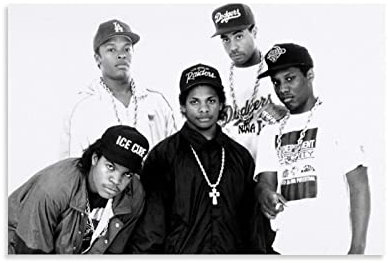 XXJDSK Druck Auf Leinwand NWA Straight Outta Compton Artworks Modernes Deko-Poster 60X90cm Kein Rahmen