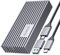 ORICO 40Gbps NVMe M.2 SSD Gehäuse für Thunderbolt 4/3, USB 3.2/3.1/3.0/2.0, ASM2464PD, Ganz aus Aluminium M.2 SSD Gehäuse für PCIe 2280 M-Key (B+M Key) SSD, NVMe Adapter bis zu 2800 MB/s- M234GY
