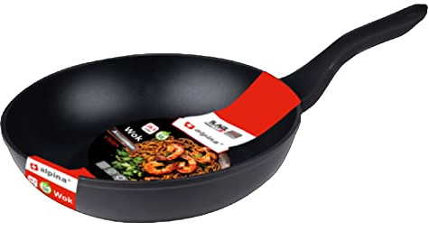 alpina Wokpfanne - PFOA-frei - Ø 20 CM - Antihaft - Keramik/Halogen/Gas/Elektro