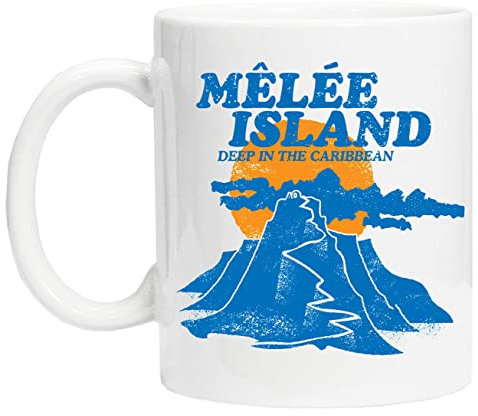 Monkey Island Wiederverwendbare Tasse aus weißem Glas für Tee und Kaffee Coffe Cup