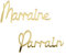 Artifetes Générique - 2 DÉCORATIONS Parrain Marraine 5.5X10CM