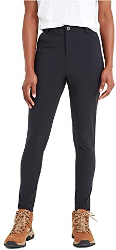 TOG24 Milton Womens Walking Trousers Lightweight Quick Drying Skinny Fit | Size 8 Regular, Black, Polyester Blend, Pockets, Holiday, Outdoors, Durable, 4-Way Stretch