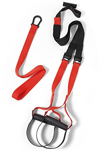 Sangle avec ancre de porte, entraîneur de suspension à domicile, utilisation intérieure et extérieure Sling trainer est équipé d'une sangle d'extension.
