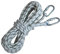 HAMIMI sicherungsseil Outdoor-Seil kletterseil 12.5mm Nylon Statisches Seil mit 2 Stahlhaken für Arbeiten in der Höhe/Feuerleiter/Abseilen/Sport Camping usw,White-5m