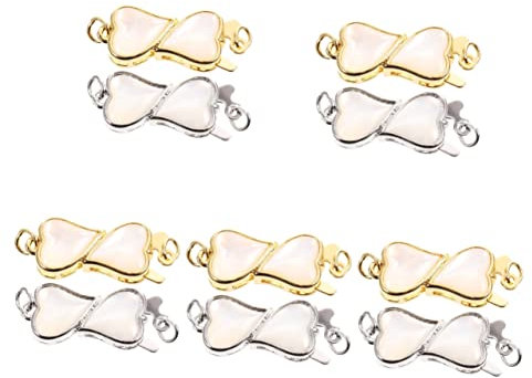 COHEALI 10 STK Kettengliederschnalle Verkürzer Für Perlenketten Schmuck-Extender Kettenkürzerverschluss DIY-halskettenverschluss Schnallenverschlüsse Für Halsketten Kupfer Diashow Knopf