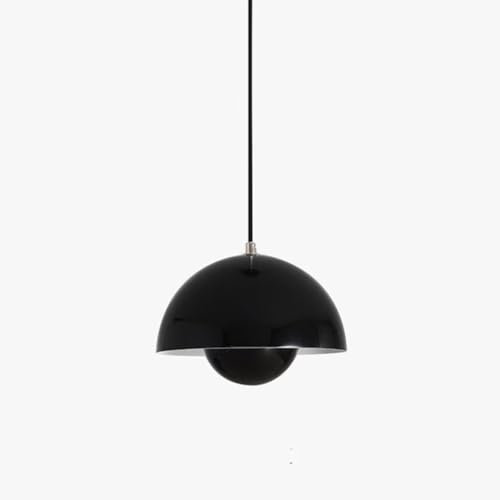 TTNAO Moderna Lampada a Sospensione Lampadario Semplice Creativa Lampada a Soffitto in Metallo per Camera da Letto Sala da Pranzo Soggiorno Cucina Ufficio Decorare-Nero